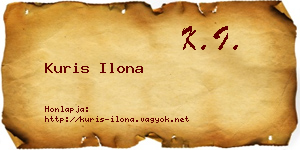 Kuris Ilona névjegykártya